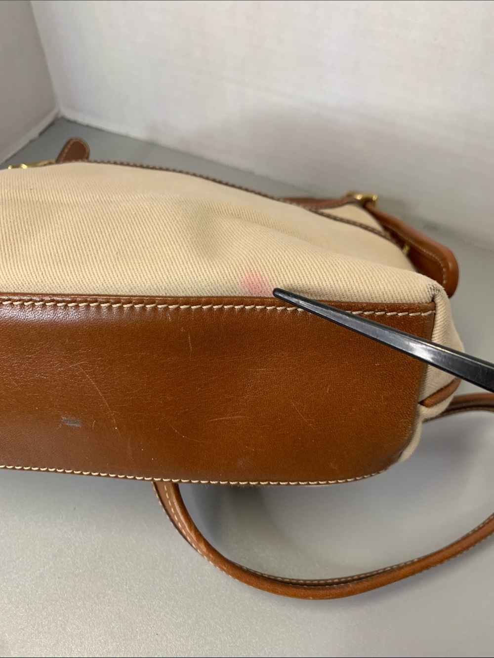 Coach Legacy 9123 Vintage Y2K Beige Canvas Shoulder Bag w/Brown Leather Trim - Picture 5 of 15